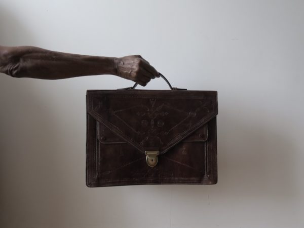 Vintage Brief Case - Leather from Niger - Tuareg Crafts