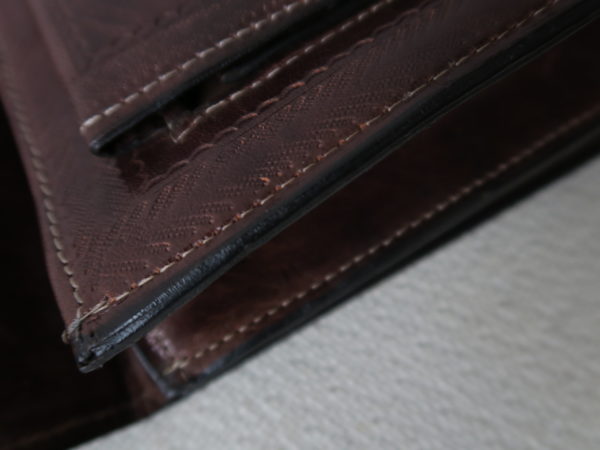 Close up - Vintage briefcase - Leather from Niger - Tuareg Crafts