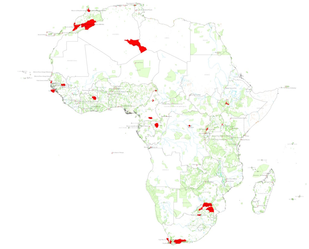 Carte - Réserves de biosphère africaines 