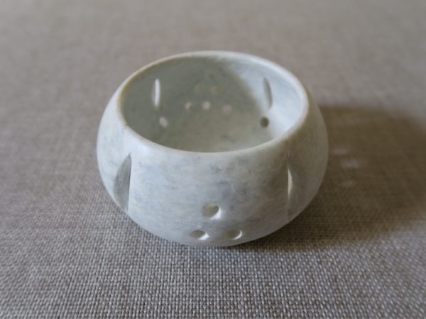 Carved candle holder | Talcum stone